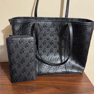 Black Glamaholic signature tote and wallet